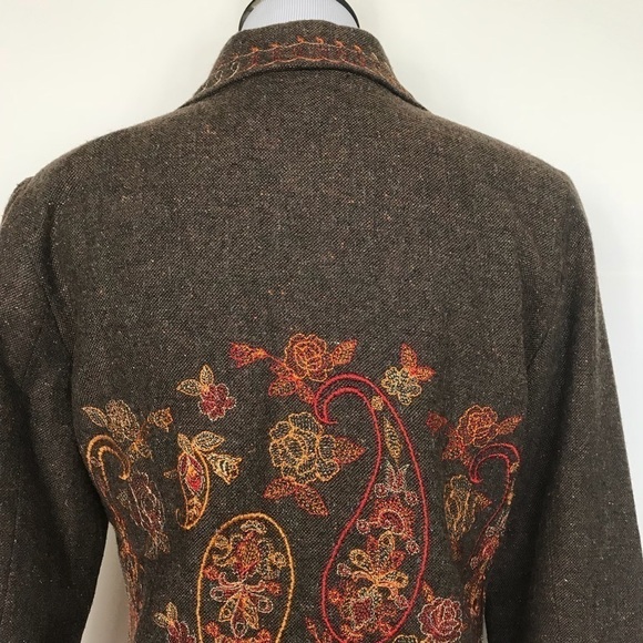 Coldwater creek embroidered jacket/Blazer S - Picture 7 of 8